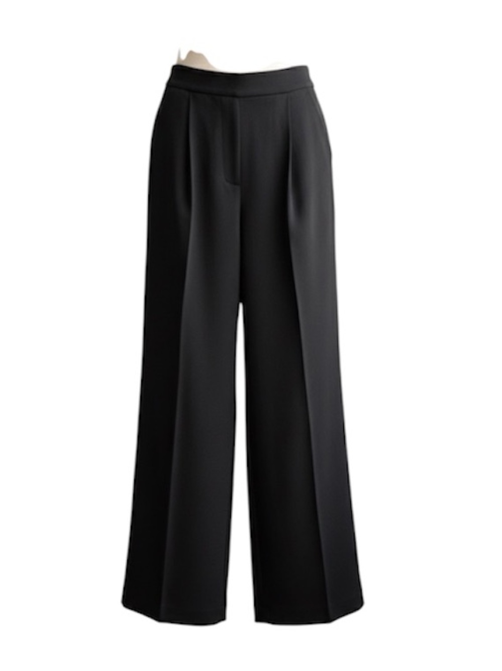Lipsy London Black Wide Leg Trousers High Waisted Tailored Dress Pants US 10 UK
